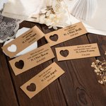 Étiquette Personnalisée avec Texte Nom et Date Remerciement pour le Partage de Notre Joie Décoration de Table Cadeau Mariage pour Couple