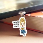 Gepersonaliseerde Cartoon Book Lover Micro USB Type C Lighting Port Dust Plug Bedelaccessoire voor iPhone Laptop Tablet Verjaardagscadeau voor vrouwen meisjes