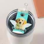 Personalisierte Haustier-Porträt Name Tag Topper für 30oz 40oz Stanley Becher Memorial Geschenk für Hund Katze Liebhaber