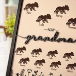 Personalisierte erste Mama jetzt Oma Bär Mama hölzerne Plaque Frame Zeichen mit Kindernamen und Stand Home Decor Muttertag Weihnachtsgeschenk für Oma Mama