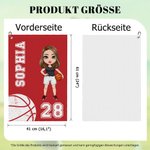 Personalisiertes Fußball Cartoon Waffel Handtuch mit Namen Karabinerhaken Schnell Trocknend Sport Zubehör Geburtstag Geschenk für Sportliebhaber
