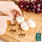 Personalized Mom Bear Cubs We Love You Design FSC Bamboo Charcuterie Cutting Board with Juice Groove Birthday Mother's Day Gift for Mom Grandma