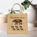 Bolsa de Yute Personalizada con Título y 1-12 Nombres para el Día de la Madre Regalo de Cumpleaños para Mamá Abuela