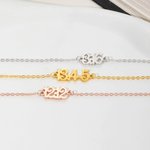 Personalized Bible Verse Chapter Number Bracelet with Scripture Card Minimalist Jewelry Church Prayer Baptism Birthday Gift for Women Christian