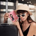 Personalised Constellation Birth Flower PU Leather Luggage Tag with Name Travel Accessories Birthday Gift for Women Girls