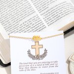 Personalized Bible Verse Chapter Number Bracelet with Scripture Card Minimalist Jewelry Church Prayer Baptism Birthday Gift for Women Christian
