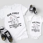 Henkilökohtainen Isä Karhu ja Vauva Karhu 100% puuvilla t-paita Vauva Onesie Matching Outfit Meidän ensimmäinen isänpäivä yhdessä uuden isän vauva