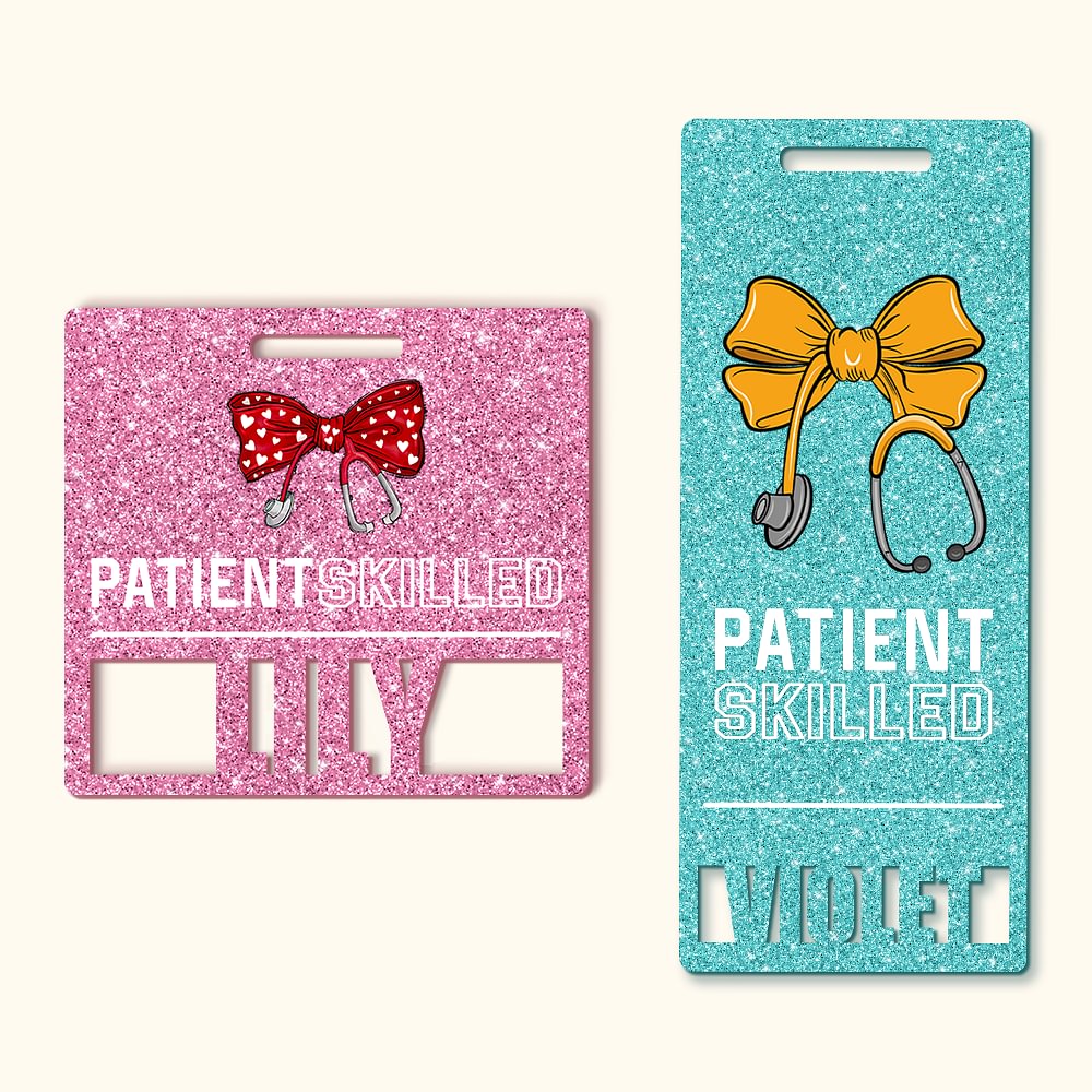 Badge d'identification personnalisé pour patient, stéthoscope à arc creux, badge d'anniversaire médical, cadeau d'appréciation pour médecin, infirmière, personnel médical.