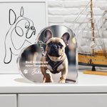 Personalisierte Herz-Foto-Acryl-Plakette mit Namen Haustier Verlust Memorial Sympathie Geschenk für Tierliebhaber