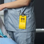 Personalizzato paziente qualificato arco stetoscopio Hollow nome distintivo Tag compleanno medico Apprezzamento regalo per il medico infermiere personale medico