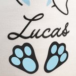 Conejito de Pascua personalizado Oreja de gran capacidad Bucket Bag con nombre de Pascua Huevo Caza Cumpleaños Fiesta de Fiesta Regalos para niños