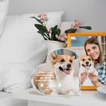 Personalisierte Herz-Foto-Acryl-Plakette mit Namen Haustier Verlust Memorial Sympathie Geschenk für Tierliebhaber