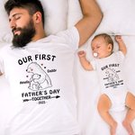 Henkilökohtainen Isä Karhu ja Vauva Karhu 100% puuvilla t-paita Vauva Onesie Matching Outfit Meidän ensimmäinen isänpäivä yhdessä uuden isän vauva