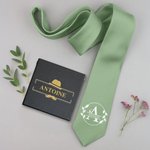 Personalized Multicolor Monogram Tie with Initial and Name Anniversary Wedding Father's Day Gift for Man