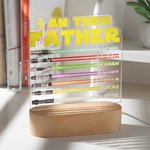 Personalisierte Lichtschwert Ich bin ihr Vater LED-Nachtlicht mit 1-7 Kindernamen und hölzerne Basis Vatertag Home Decor Geburtstagsgeschenk für Papa