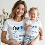 Personalizzato carino elefante cuore palloncino 100% cotone maglietta bambino body con nome compleanno 1 ° regalo festa della mamma per il bambino madre