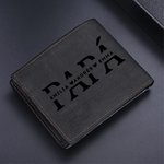 Cartera de cuero PU personalizada con múltiples ranuras para tarjetas y grabado de 1 a 12 nombres regalo de Día del padre para papá o abuelo