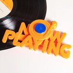 Personalisierte 3D gedruckt Jetzt spielen Spinning Vinyl Record Holder Wandhalterung für Musik CD Display Geburtstag Rekord Zubehör Geschenk für Musikliebhaber