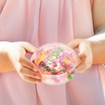 Conejito de Pascua personalizado Lazo con iniciales Caja redonda transparente para caramelos con nombre Cesta de vacaciones Rellenos Fiesta de Pascua Regalo para niños