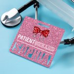 Personalizzato paziente qualificato arco stetoscopio Hollow nome distintivo Tag compleanno medico Apprezzamento regalo per il medico infermiere personale medico