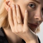 Personlig Minimalist Thin Rhombus Spinner Fidget Ring med graverad text Ångestavlastning Smycken Födelsedag Inspirationspresent för män Kvinnor