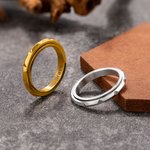 Personlig Minimalist Thin Rhombus Spinner Fidget Ring med graverad text Ångestavlastning Smycken Födelsedag Inspirationspresent för män Kvinnor