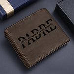 Cartera de cuero PU personalizada con múltiples ranuras para tarjetas y grabado de 1 a 12 nombres regalo de Día del padre para papá o abuelo