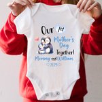 Personalizado Fantasía Unicornio Elefante Jirafa Animal 100% Algodón Camiseta Bebé Body con Nombre Nuestro 1er Día de la Madre Cumpleaños Regalo para Bebé Mamá