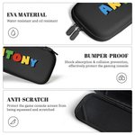 Personalisierte Retro Regenbögen Name Spiel Konsole Schutzhülle kompatibel mit Switch Gaming Zubehör Geburtstagsgeschenk für Spielliebhaber