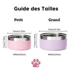 Bol Antidérapant en Acier Inoxydable Personnalisé avec Photo et Nom d'Animal Compagnie Cadeau Anniversaire pour Animaux