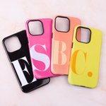 Personalised Multicolor Initial Phone Case for iPhone Birthday Anniversary Gift for Family Friends