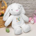 Personalized Cross Easter Bunny Plush Stuffed Toy with Name Easter Birthday Gift for Kids