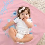 Manta suave personalizada con nombre y texto para decoración del hogar Regalo de cumpleaños para bebés recién nacidos