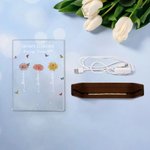 Personalized 1-12 Birth Flower Acrylic LED Night Light with Wooden Base Home Decor Mother's Day Birthday Gift for Grandma Mom