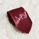 Personalized Multicolor Monogram Tie with Initial and Name Anniversary Wedding Father's Day Gift for Man