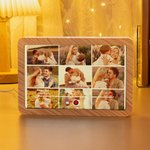Cadre photo LED avec nom et texte Cadeau d'anniversaire pour les couples et la famille