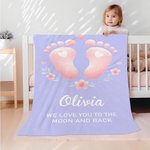 Manta suave personalizada con nombre y texto para decoración del hogar Regalo de cumpleaños para bebés recién nacidos