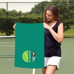 Personalized Cartoon Character Super Absorbent Waffle Sports Towel with Name and Hanging Clip Birthday Team Gift for Ball Sports Lover Player