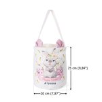 Personalisierter Niedlicher Osterhase Korb mit Namen und Hasenohren Wiederverwendbare Eimertasche Eiersuche Ostern Geschenk für Jungen Mädchen