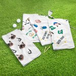 Gepersonaliseerde Golf 1-3 Portret Foto's Wafelhanddoek met Naam en Ophang Clip Verjaardag Vaderdag Golf Accessoires Cadeau voor Golfliefhebber