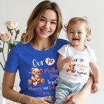 Personalizado Fantasía Unicornio Elefante Jirafa Animal 100% Algodón Camiseta Bebé Body con Nombre Nuestro 1er Día de la Madre Cumpleaños Regalo para Bebé Mamá