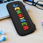 Personalisierte Retro Regenbögen Name Spiel Konsole Schutzhülle kompatibel mit Switch Gaming Zubehör Geburtstagsgeschenk für Spielliebhaber