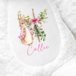 Personalized Cross Easter Bunny Plush Stuffed Toy with Name Easter Birthday Gift for Kids