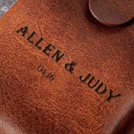 Personalized Engraved Text Portable Leather Zippered Man's Wallet with Wrist Strap and Phone Pocket Birthday Father's Day Anniversary Gift for Men