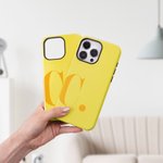 Personalised Multicolor Initial Phone Case for iPhone Birthday Anniversary Gift for Family Friends