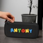 Personalisierte Retro Regenbögen Name Spiel Konsole Schutzhülle kompatibel mit Switch Gaming Zubehör Geburtstagsgeschenk für Spielliebhaber