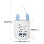 Conejito de Pascua personalizado Oreja de gran capacidad Bucket Bag con nombre de Pascua Huevo Caza Cumpleaños Fiesta de Fiesta Regalos para niños
