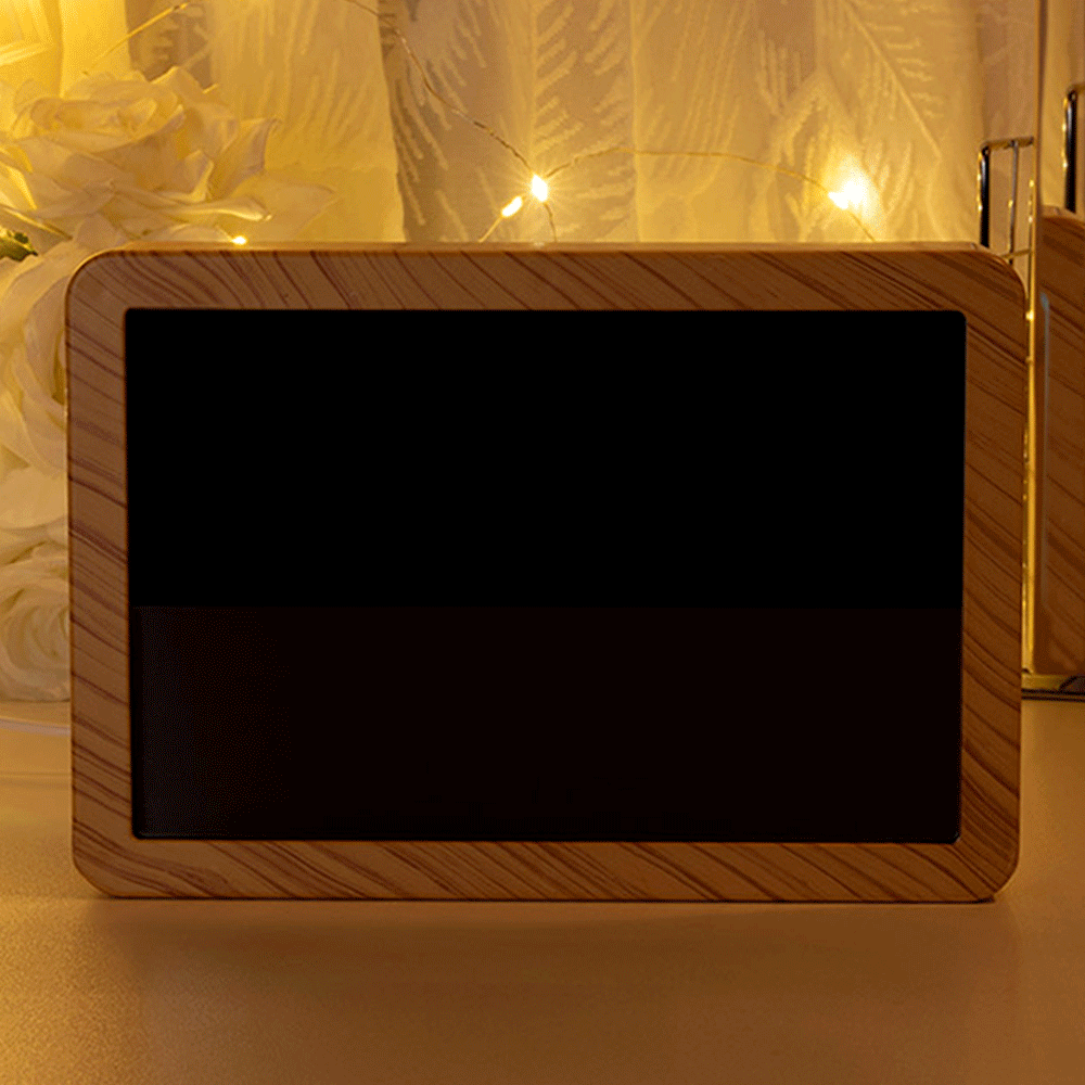 Cadre photo LED avec nom et texte Cadeau d'anniversaire pour les couples et la famille