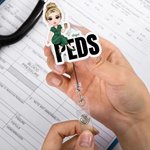 Badge personnalisé en acrylique avec nom et titre de poste Cadeau d'appréciation de la semaine de l'infirmière pour médecin, infirmière et personnel médical