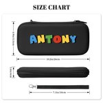 Personalisierte Retro Regenbögen Name Spiel Konsole Schutzhülle kompatibel mit Switch Gaming Zubehör Geburtstagsgeschenk für Spielliebhaber